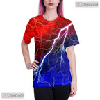 Expressive Colorful Paint Stroke Art 3D Printed Casual Unisex Short Sleeve Tee