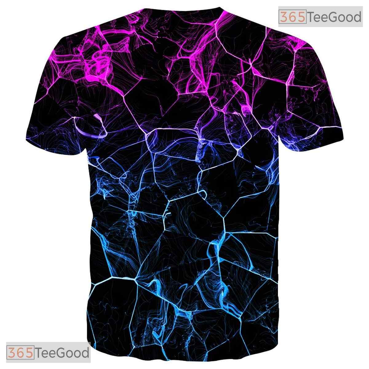 Bright Multi Color Abstract Fluid Art 3D Printed Casual Unisex Tee Shirt Styles