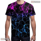 Vibrant Multi Color Splash Graphic Art 3D Printed Casual Unisex Tee Shirt Top