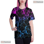 Vibrant Multi Color Splash Graphic Art 3D Printed Casual Unisex Tee Shirt Top