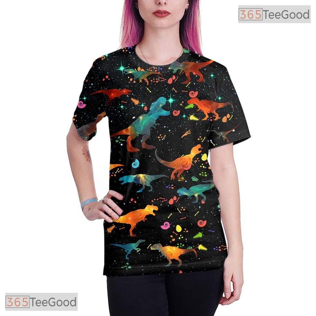 Radiant Colorful Space Nebula Graphic 3D Printed Casual Unisex Tee Shirt Tops