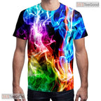 Colorful Artistic Paint Splash Graphic 3D Printed Casual Unisex T-Shirt Tops