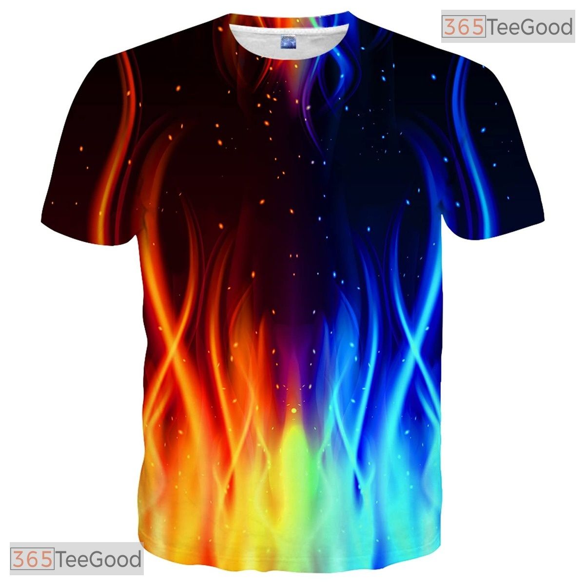 Colorful Graphic Print Fashion Novelty 3D Casual Unisex Short Sleeve T-Shirt
