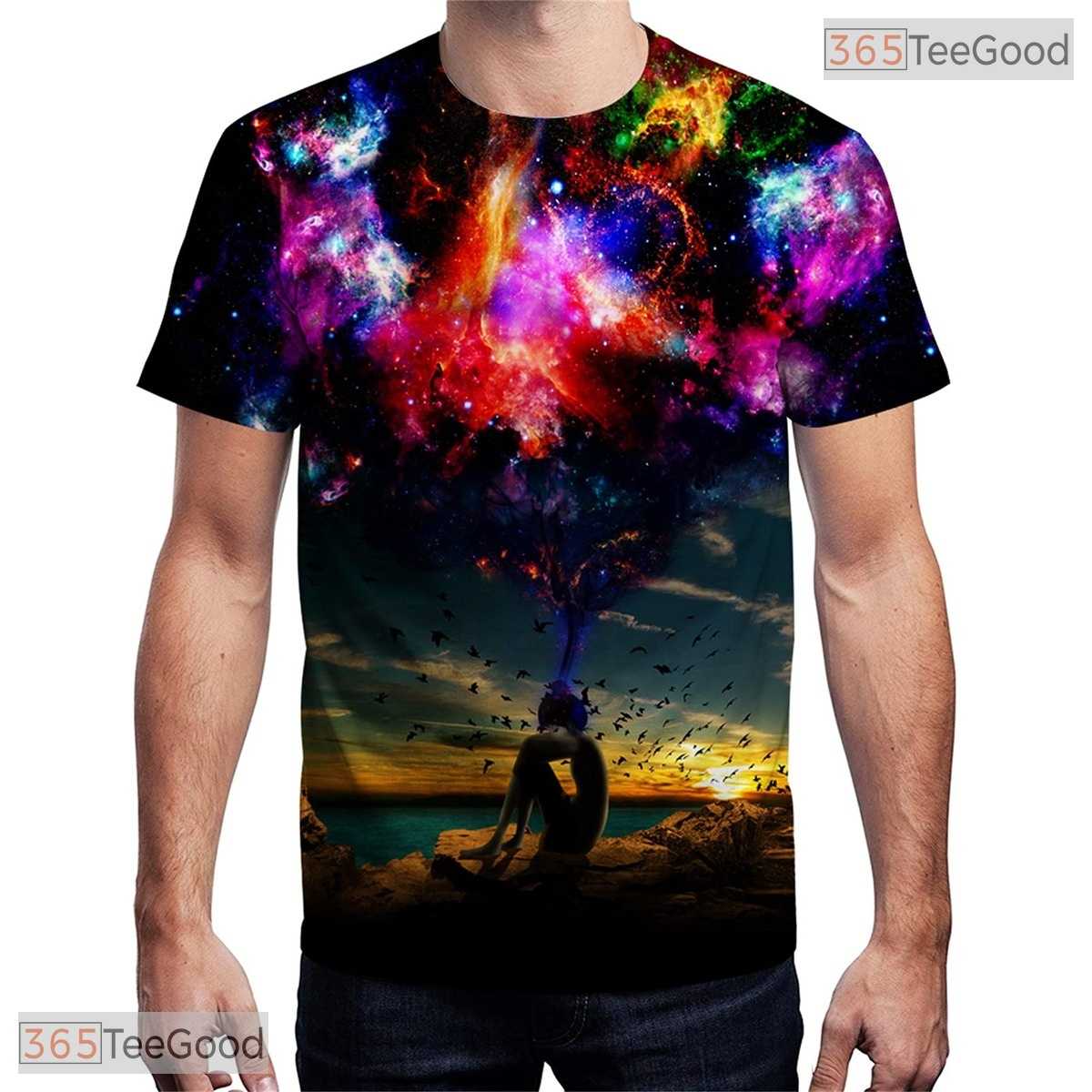 Creative Abstract Graphic Art 3D Printed Casual Unisex Tee Shirt Tops Design