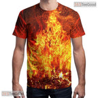 Unique Swirl Pattern Print Graphic Art 3D Printed Casual Unisex Tee Shirt Tops