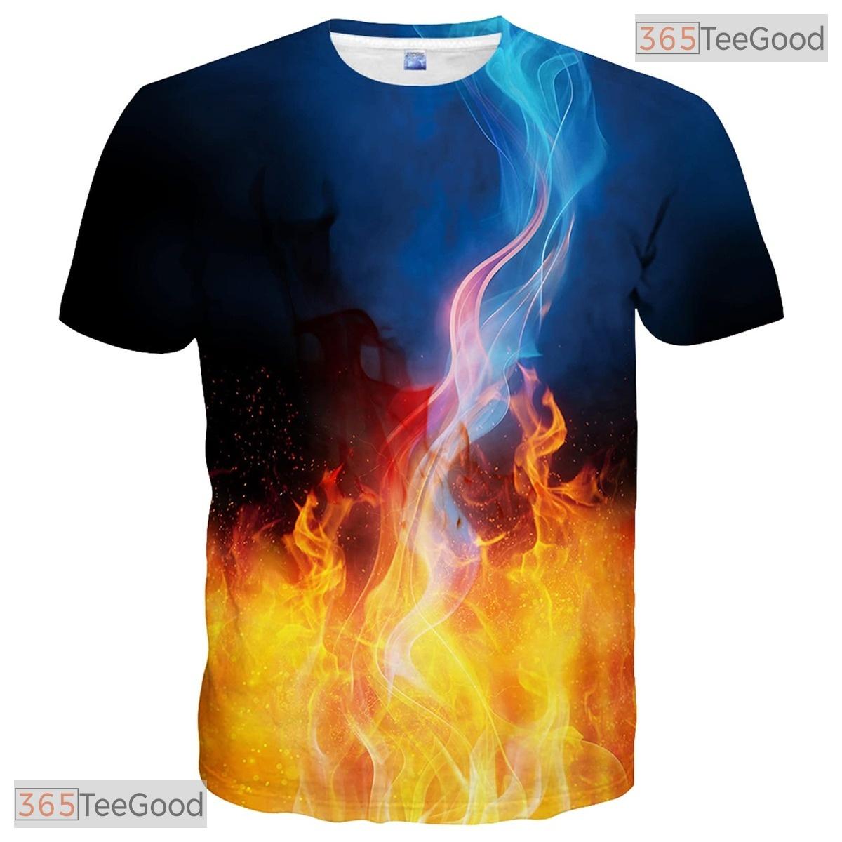 Dynamic Colorful Swirl Pattern Graphic 3D Printed Casual Unisex T-Shirt Styles