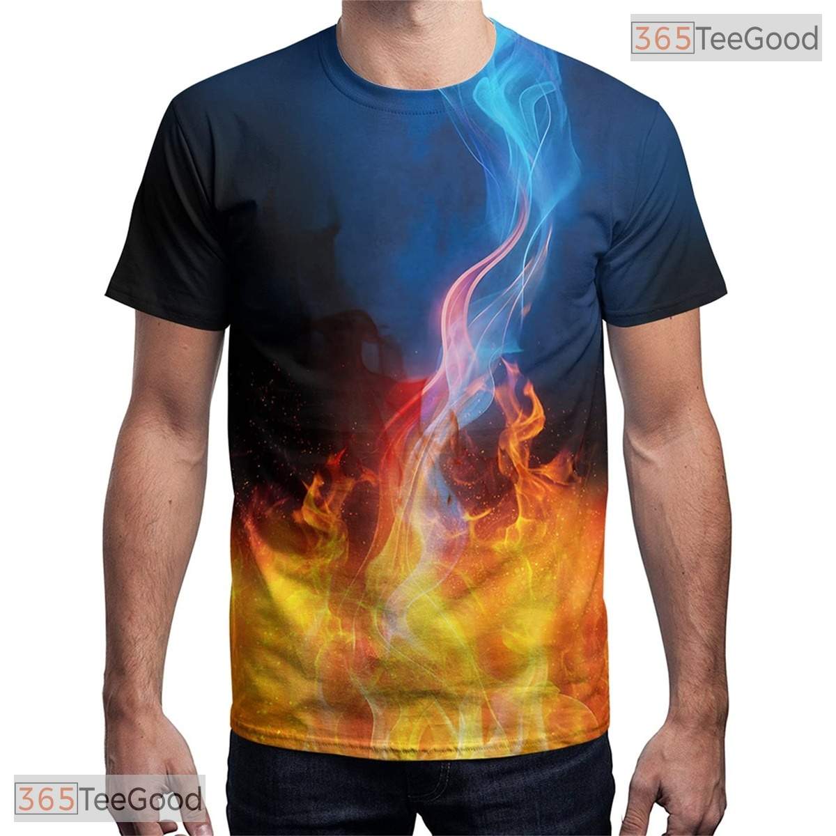Dynamic Colorful Swirl Pattern Graphic 3D Printed Casual Unisex T-Shirt Styles