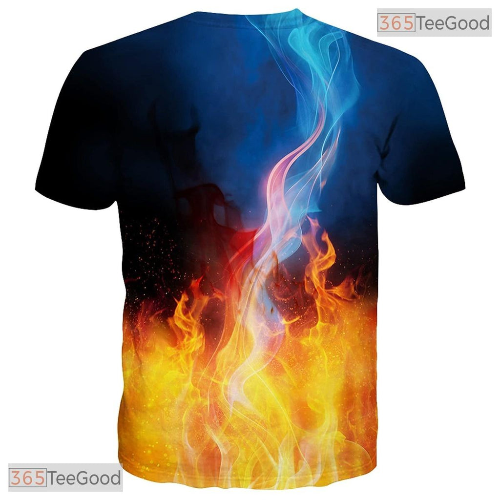 Dynamic Colorful Swirl Pattern Graphic 3D Printed Casual Unisex T-Shirt Styles