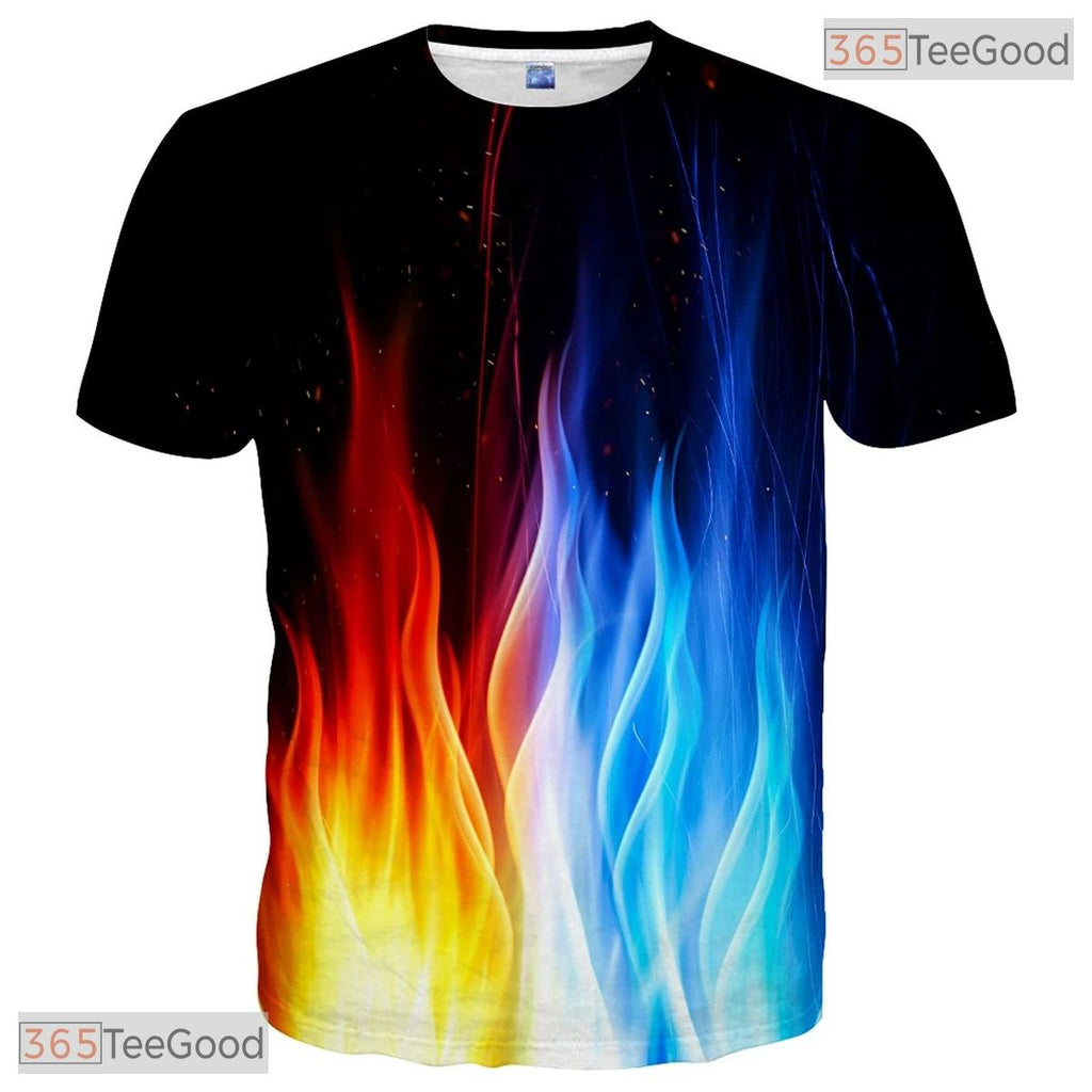 Cool Geometric Pattern Graphic Design 3D Printed Casual Unisex Short Sleeve Tee