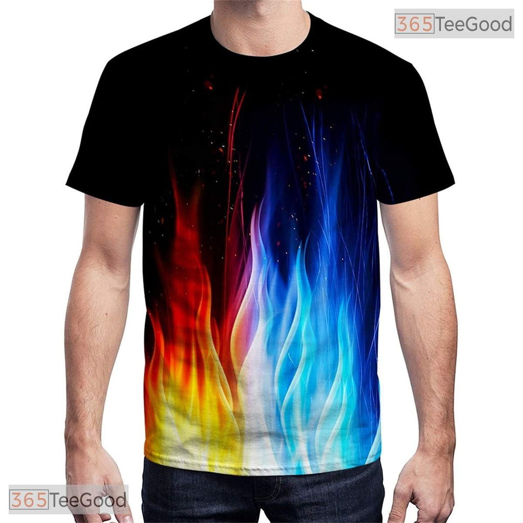 Cool Geometric Pattern Graphic Design 3D Printed Casual Unisex Short Sleeve Tee