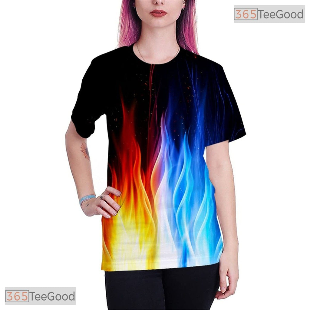 Cool Geometric Pattern Graphic Design 3D Printed Casual Unisex Short Sleeve Tee