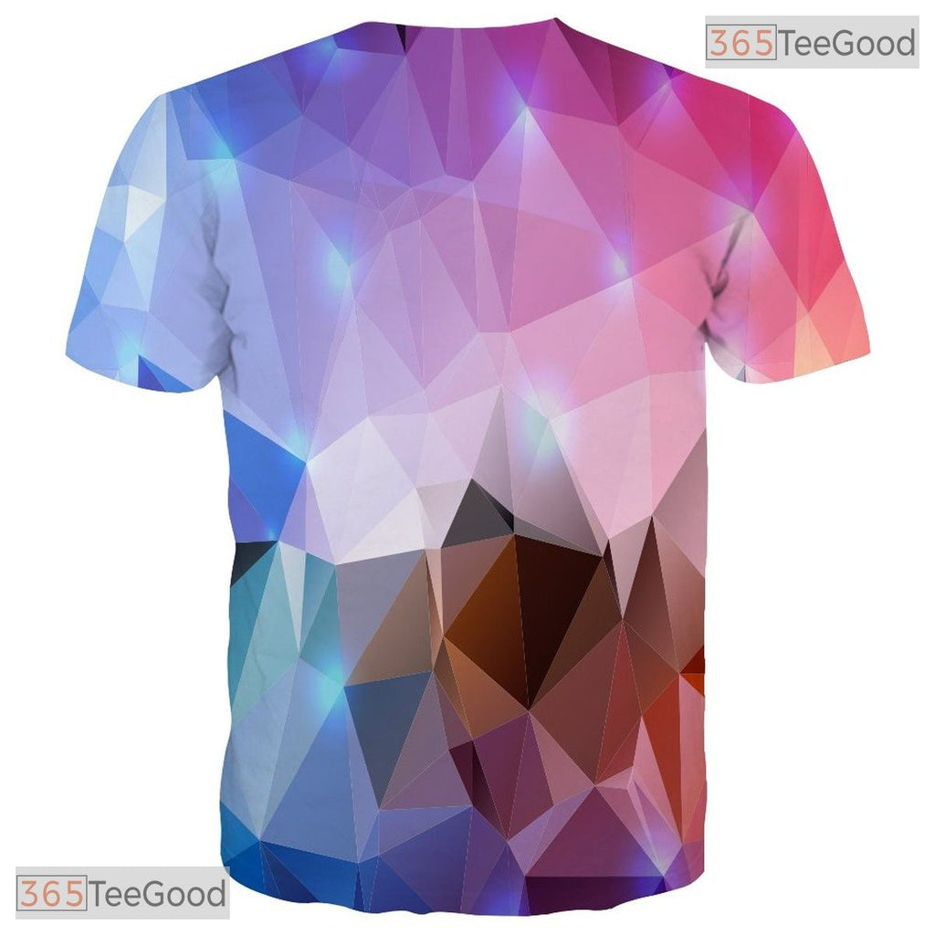 Colorful Cheetah Print Fantasy Graphic 3D Printed Casual Unisex T-Shirt Tops