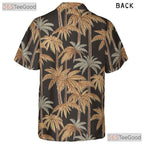 Sunset Beach Palm Tree Hawaiian Shirt- Unisex Tropical Aloha Luau Party Top