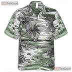 Sunset Palm Trees Island Graphic Tropical Beach Hawaiian Tee Unisex Outfit