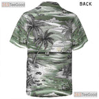 Sunset Palm Trees Island Graphic Tropical Beach Hawaiian Tee Unisex Outfit