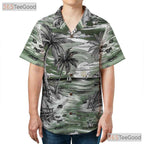 Sunset Palm Trees Island Graphic Tropical Beach Hawaiian Tee Unisex Outfit