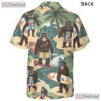 Surfing Sasquatch Bigfoot Tropical Hawaiian Shirt Unisex Summer Beach Vacation