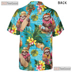 Surfing Sloth Hawaiian Shirt Men Women Tropical Vacation Wear