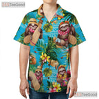 Surfing Sloth Hawaiian Shirt Men Women Tropical Vacation Wear