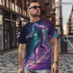 Ocean Surfing Wave Graphic Art 3D Pattern Printed Casual Unisex Tee Shirt Styles