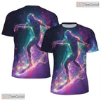 Ocean Surfing Wave Graphic Art 3D Pattern Printed Casual Unisex Tee Shirt Styles