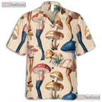 Surreal Mushroom Girl Funky Psy Art Hawaiian Shirt Unisex Tropical Getaway