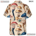 Surreal Mushroom Girl Funky Psy Art Hawaiian Shirt Unisex Tropical Getaway