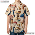 Surreal Mushroom Girl Funky Psy Art Hawaiian Shirt Unisex Tropical Getaway