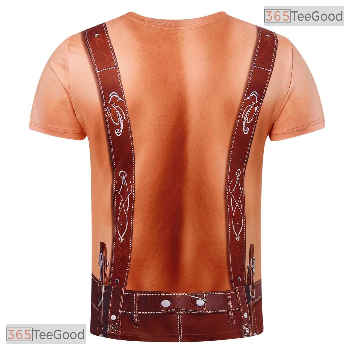 Funny Suspenders Hairy Chest Costume Novelty 3D Graphic Printed Casual Unisex T-Shirt