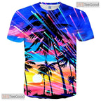 Nature Tree Novelty Graphic Design 3D Printed Casual Unisex T-Shirt For Teens Top