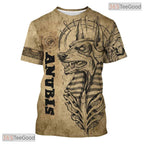 Tan Ancient Egypt Graphic 3D Printed Loose Casual Short Sleeve Tee Shirt Unisex