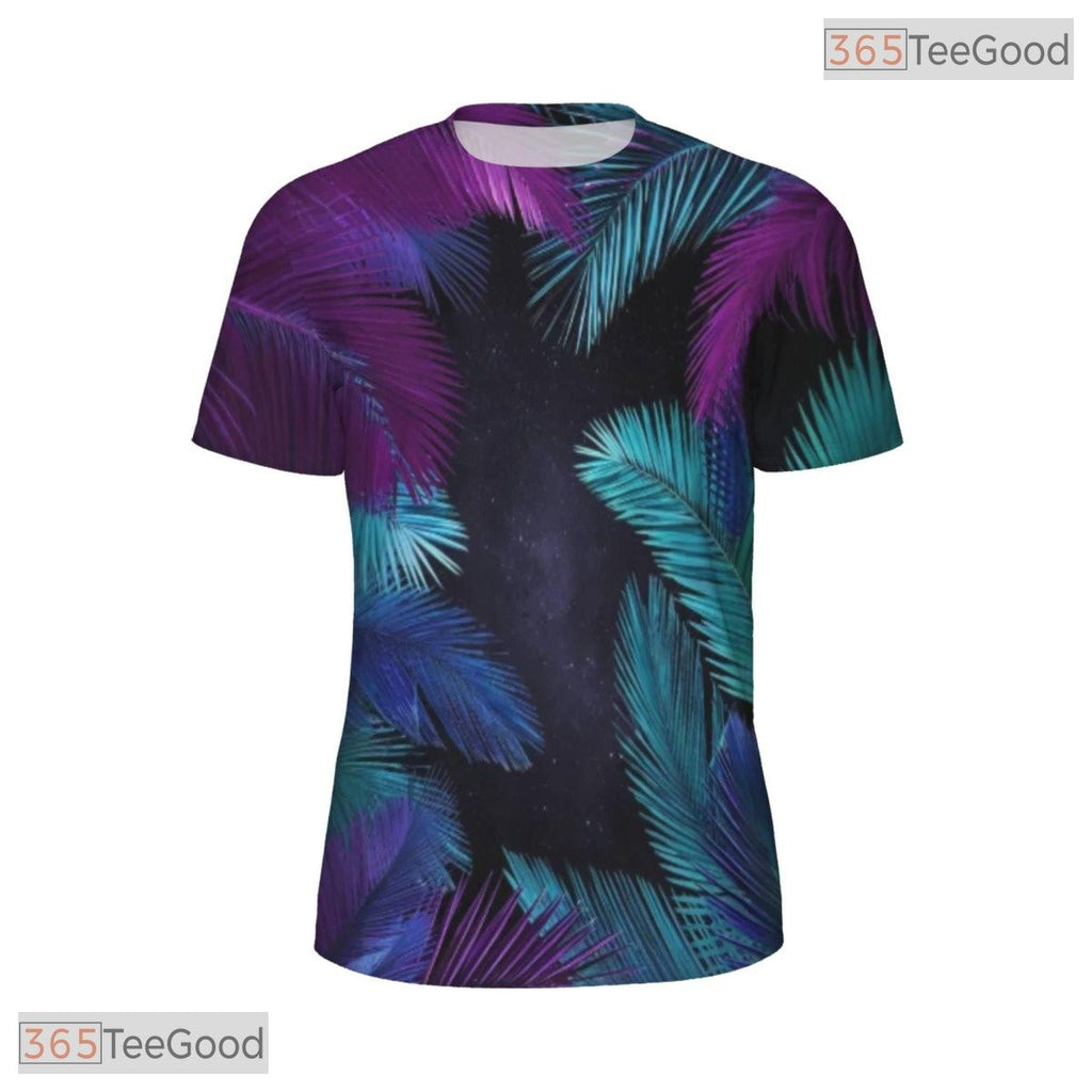 Tropical Hawaiian Night Sky Space Graphic 3D Printed Casual Unisex Tee Shirts