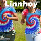 Classic Blue Tie Dye Swirl Pattern 3D Printed Casual Unisex T-Shirt For Adults
