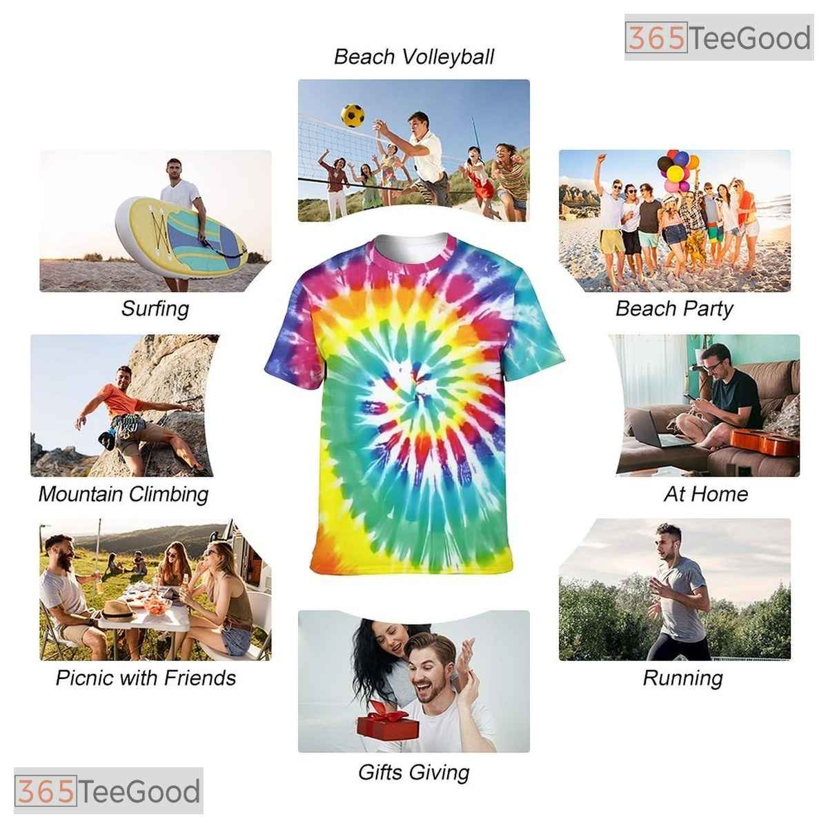 Tie Dye Retro Vintage Disco 80s 90s Party Costume 3D Printed Casual Unisex Shirt