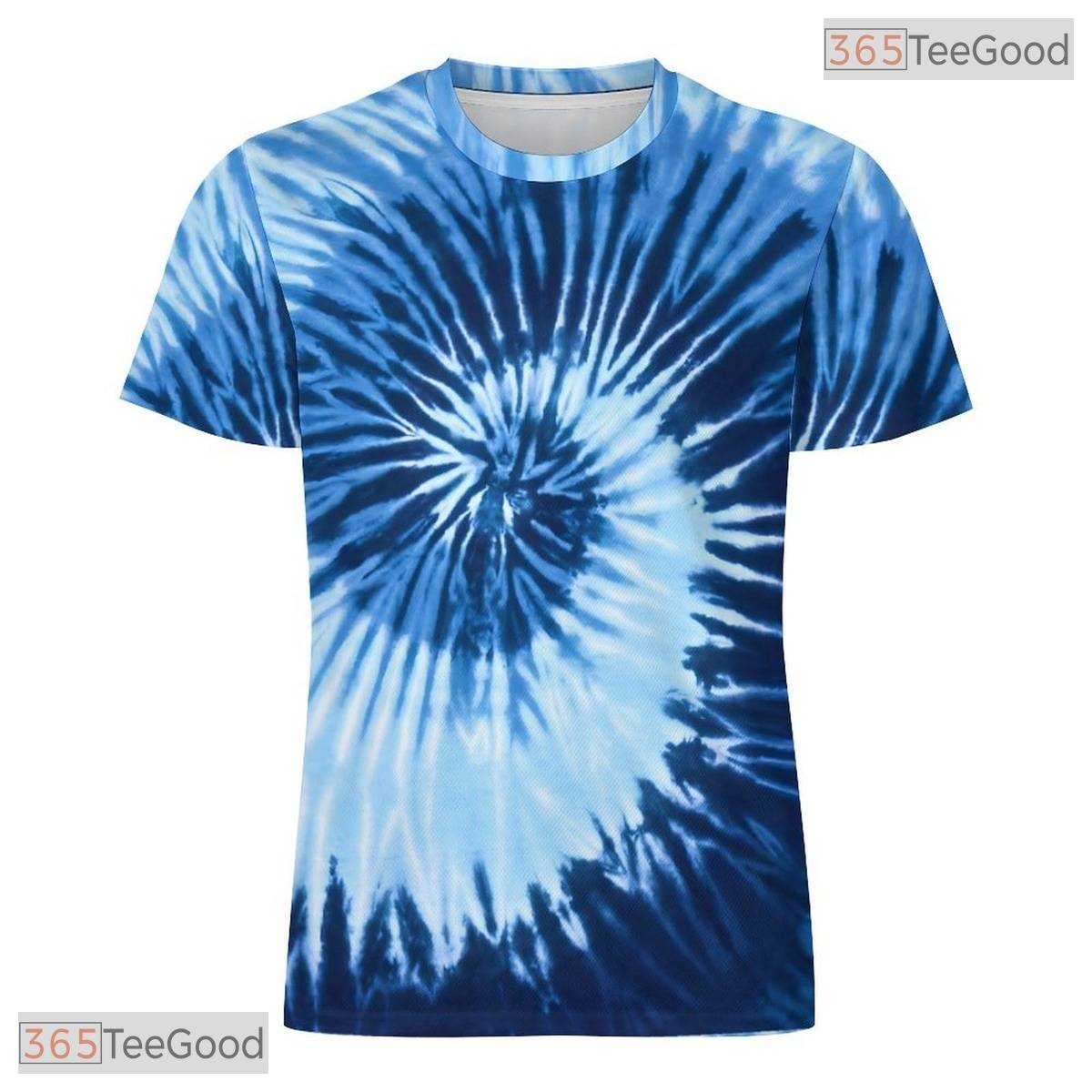 Tie Dye Navy Retro Vintage Disco Party 3D Graphic Printed Casual Unisex Tee Shirt
