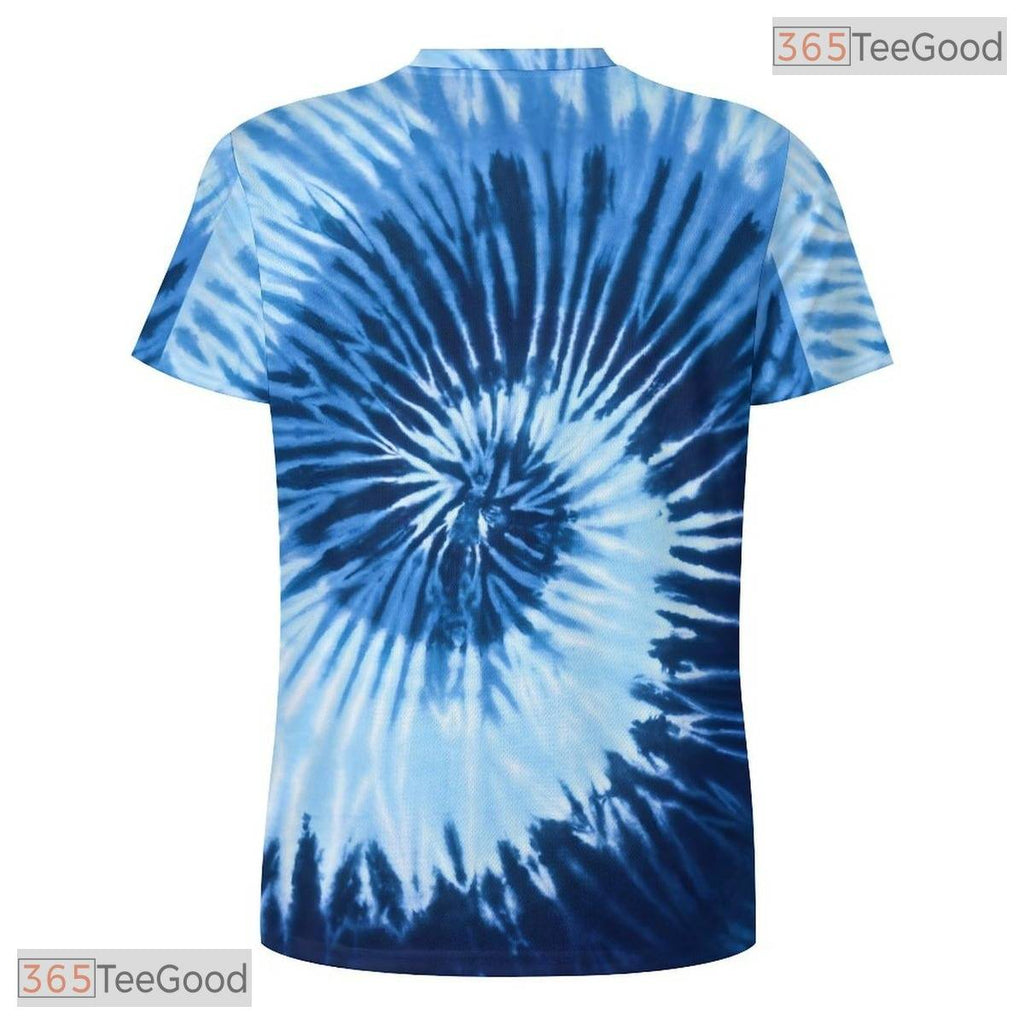 Tie Dye Navy Retro Vintage Disco Party 3D Graphic Printed Casual Unisex Tee Shirt