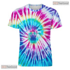 Tie Dye Purple Retro Vintage Disco Party 3D Graphic Printed Casual Unisex Shirt