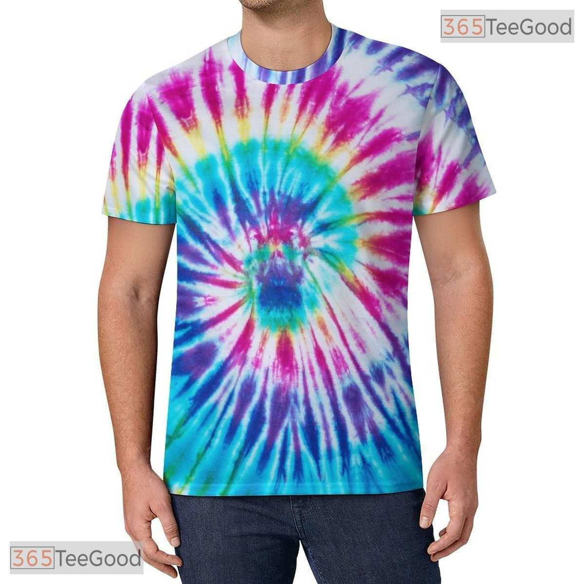 Tie Dye Purple Retro Vintage Disco Party 3D Graphic Printed Casual Unisex Shirt