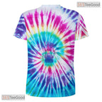 Tie Dye Purple Retro Vintage Disco Party 3D Graphic Printed Casual Unisex Shirt
