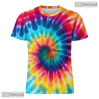Tie Dye Red Retro Vintage Disco Party 3D Graphic Printed Casual Unisex Tee Shirt