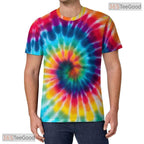 Tie Dye Red Retro Vintage Disco Party 3D Graphic Printed Casual Unisex Tee Shirt