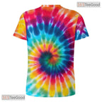 Tie Dye Red Retro Vintage Disco Party 3D Graphic Printed Casual Unisex Tee Shirt