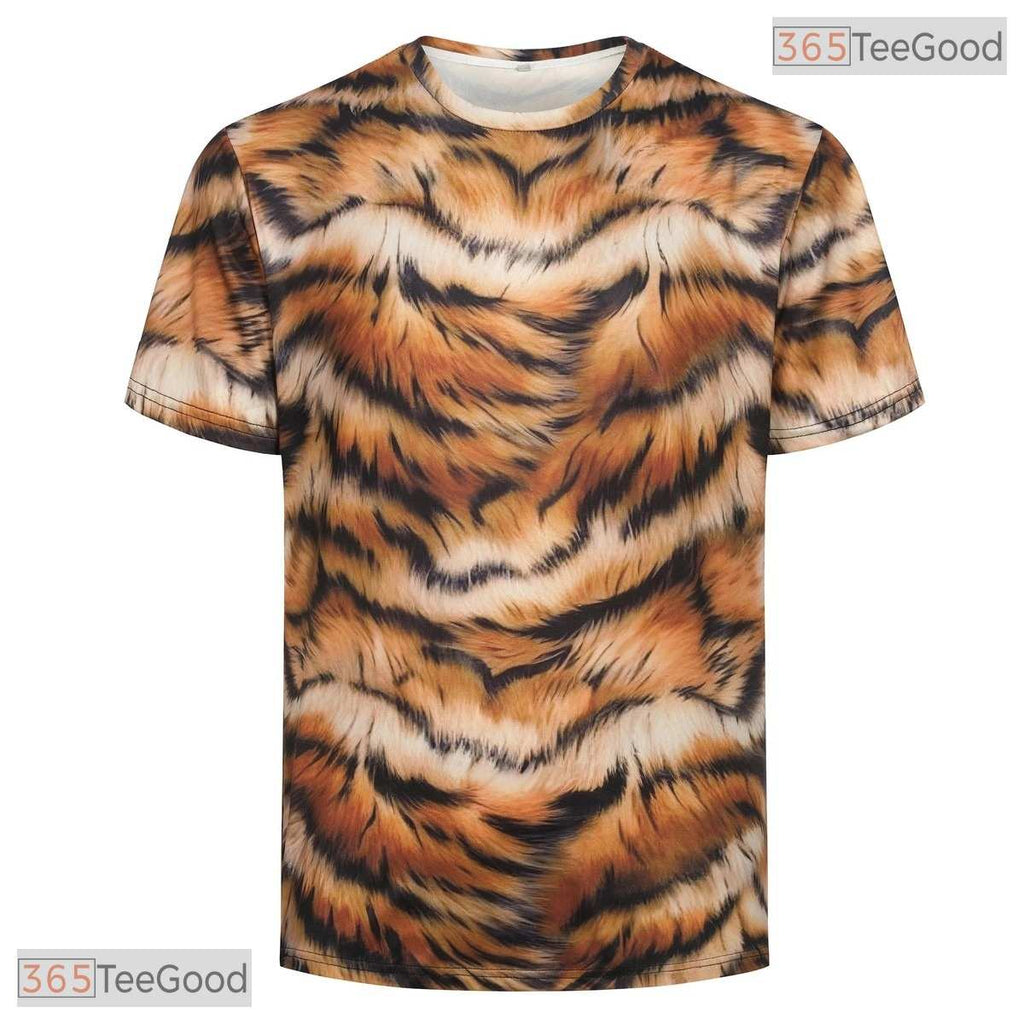 Wild Tiger Animal Print Costume Novelty Graphic 3D Printed Casual Unisex Tee Shirt