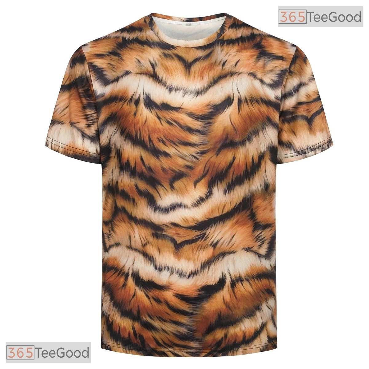 Wild Tiger Animal Print Costume Novelty Graphic 3D Printed Casual Unisex Tee Shirt