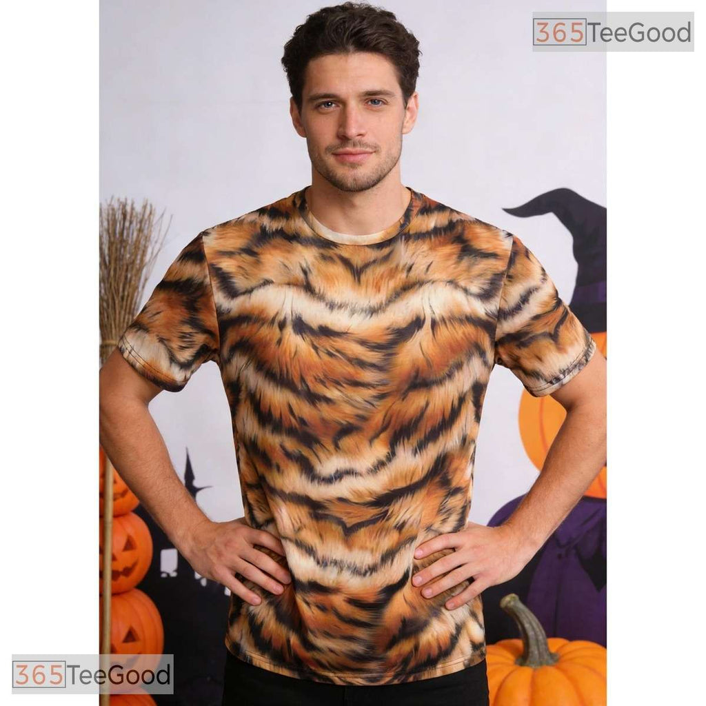 Wild Tiger Animal Print Costume Novelty Graphic 3D Printed Casual Unisex Tee Shirt