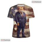 Fierce Tiger Suit Illusion Graphic 3D Printed Casual Unisex Short Sleeve T-Shirt