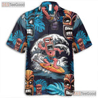Tiki Tribal Aloha Hawaiian Shirt Unisex Style for Summer Beach Festival Top
