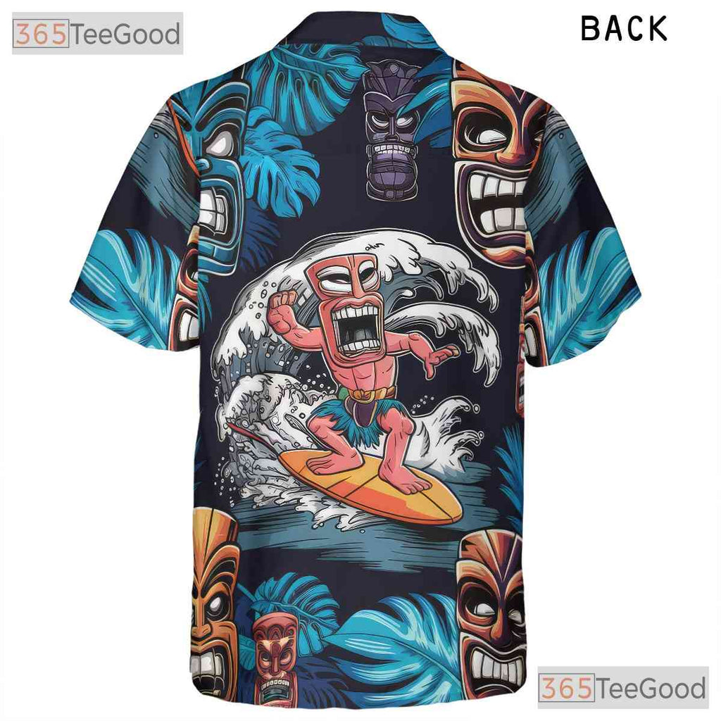 Tiki Tribal Aloha Hawaiian Shirt Unisex Style for Summer Beach Festival Top