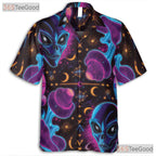 Trippy Alien Mushroom Hawaiian Tee Unisex Psychedelic Space Beach Vacation