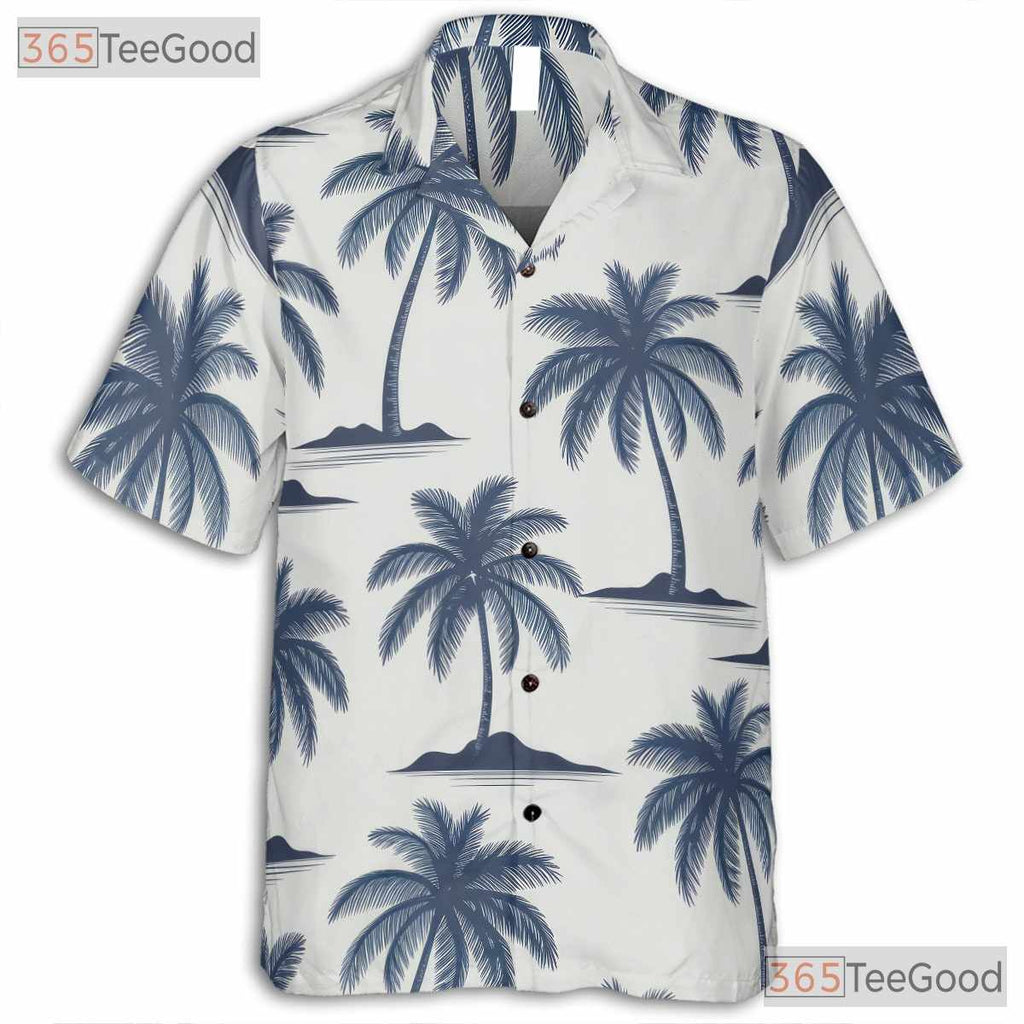 Tropical Aloha Palm Tree Hawaiian Shirt- Unisex Island Beach Seamless Vacation